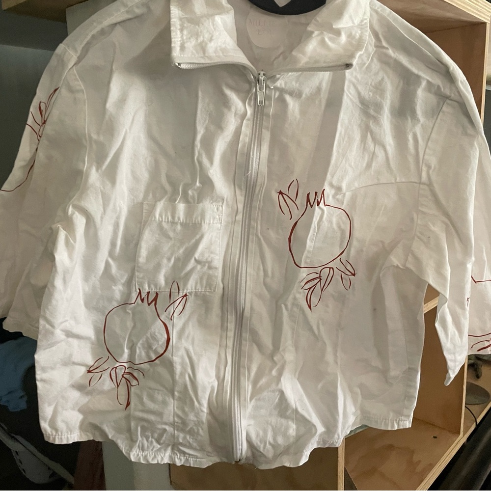 Millie and Lou Cotton crop shirt with zipper